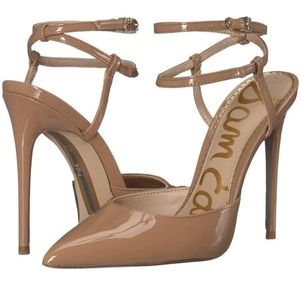 Sam Edelman Beige Rosa Patent Leather Size 8 Stiletto Heels
